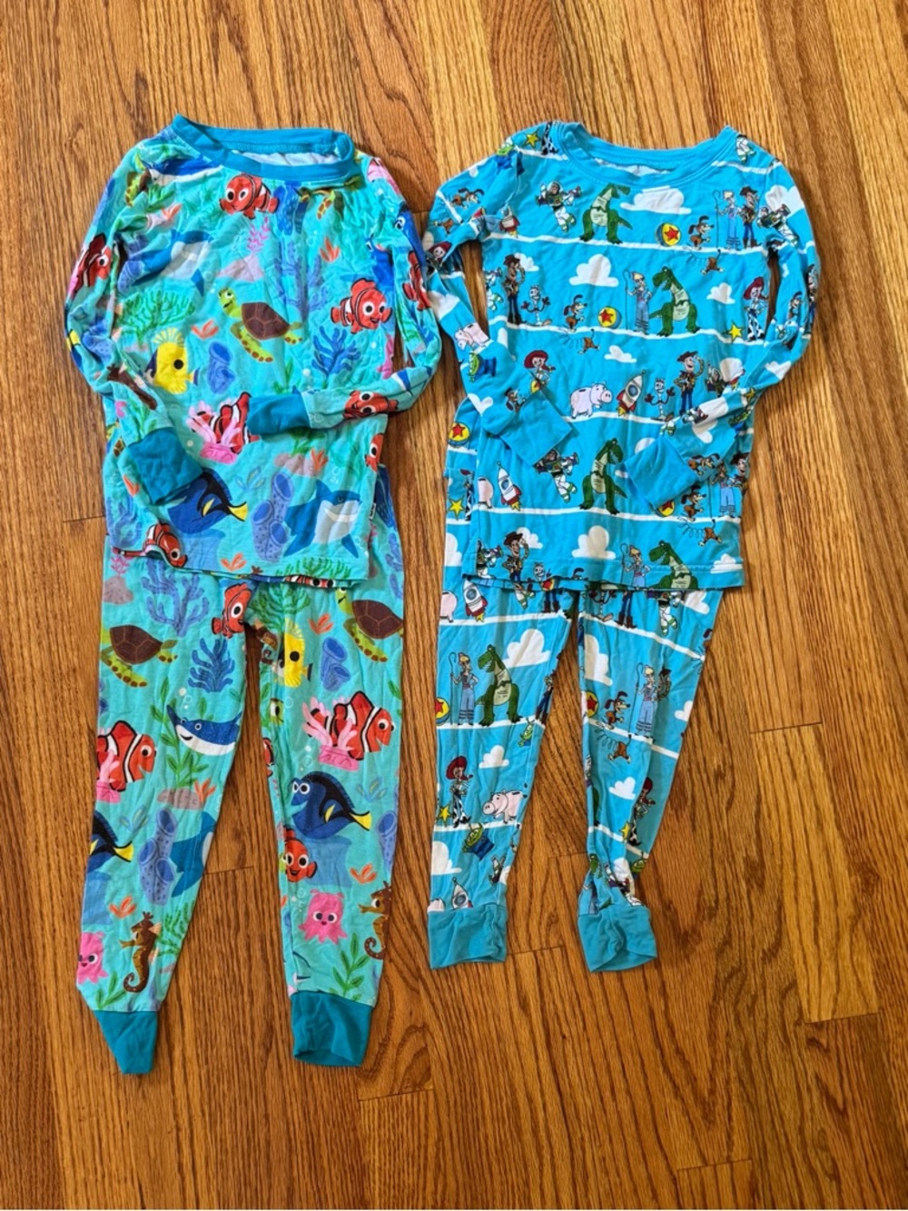 Disney x Little Sleepies 2T - Two Pairs 2 Piece Pajama Sets - Nemo & Toy Story